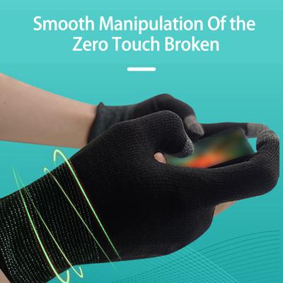 1 Pair Gaming Two-finger Touch Super Grip Gloves Sweat Proof No Latency High