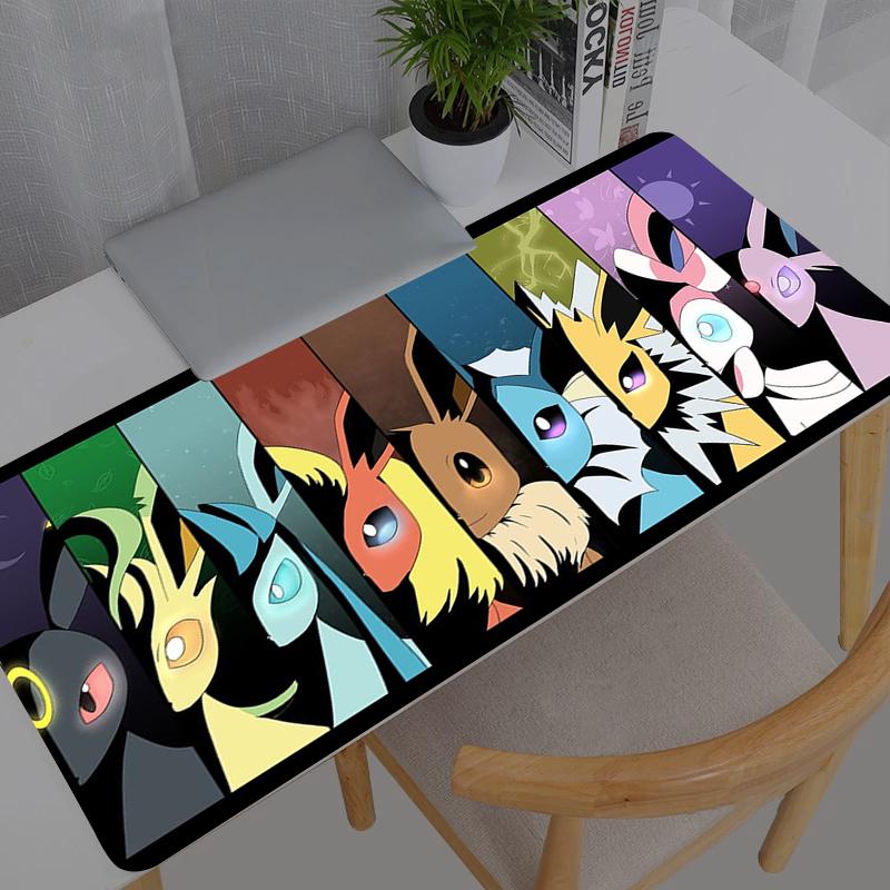 Kawaii Mouse Pad Anime Pokemon Pikachu Gengar Cute Girl Gabinete Gamer Computer Desk Mat Keyboard Gaming Accessories Mousepad