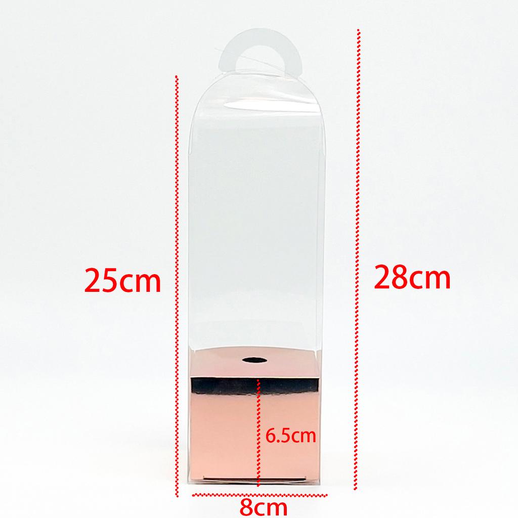 10pc PVC Transparent Rose Single Flower Box Mother's Day Handheld Flower Bouquet Perpetual Flower Packaging Valentine's Day Gift