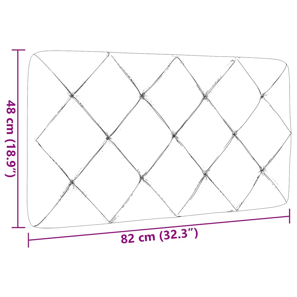 Headboard Cushion Cream 80 cm Fabric
