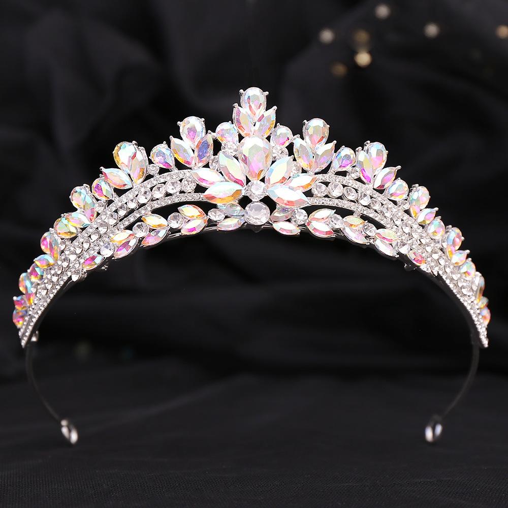Bride's New Wedding Dress Crown Alloy Rhinestone Princess Elegant High-end Wedding Small Crown