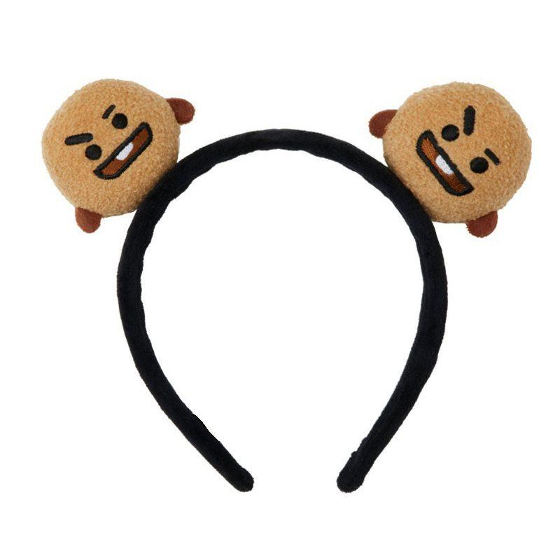 Bt21 Line Friends 3D Plüsch Stirnband für Frauen Weich und Bequem Chimmy Ohren Haarreif Band