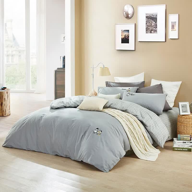 Luolai Pure Cotton Printed 4-Piece Bedding Set