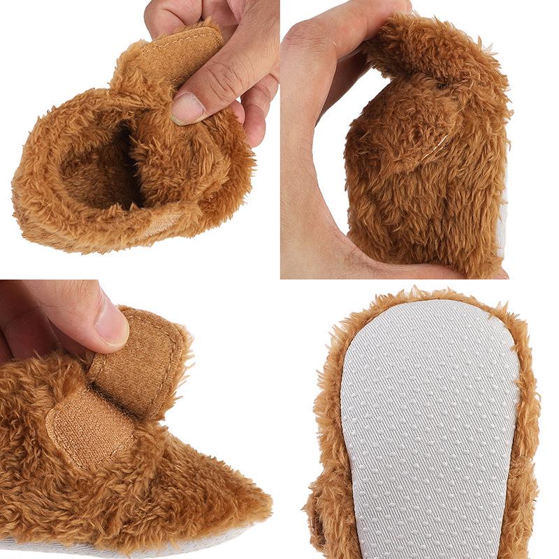 Infant Warm Cotton Shoes: Cozy 0-1 Year Furry Indoor Walking Shoes 7111