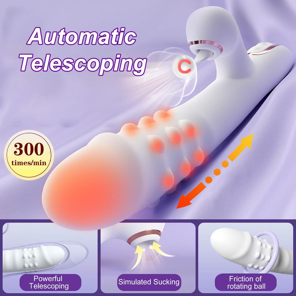 Vibrators Thrusting Dildo for Women 10 Vibration Thrust Rotating Mode Clit G Spot Stimulator Sex Toys for Couple Pleasure