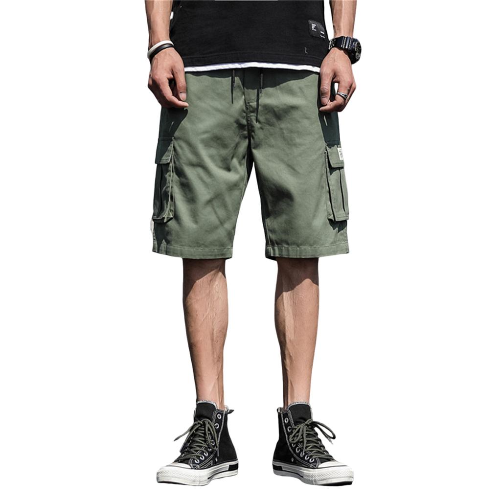 Men's Summer Loose Casual Camouflage Work Shorts, Large-sized Multi-pocket Mid-length Pants Without A Belt