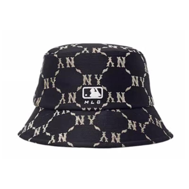 MLB Cotton Polyester Bucket Hats Unisex Black Fashion 3AHTM024N-50BKS