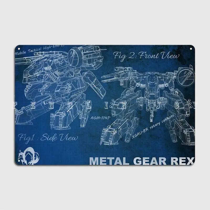 

Metal Gear Rex Poster Metal Plaque Wall Pub Living Room Decoration Painting Décor Tin Sign Posters 20x30cm（7.8x11.8inch）