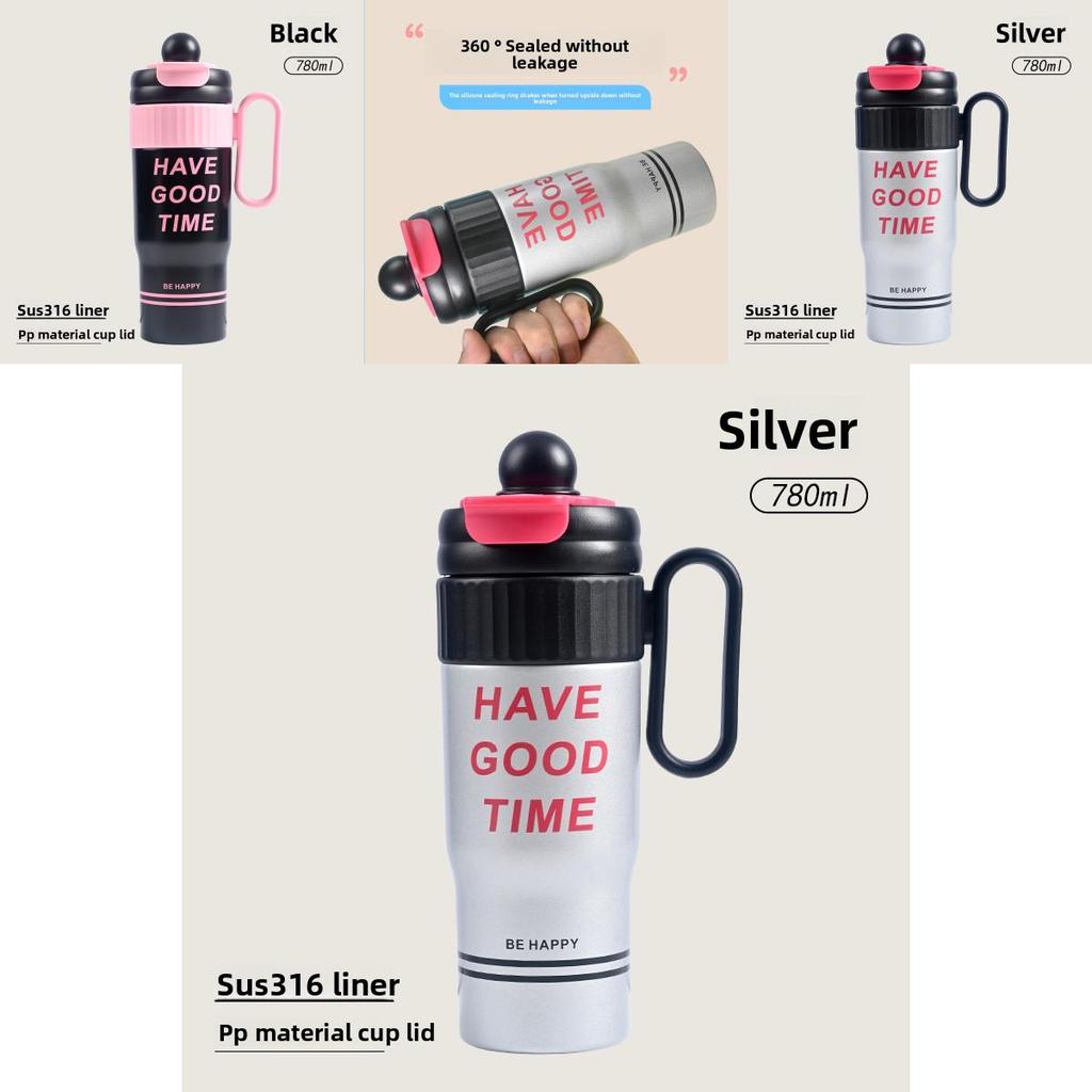 Flower Language Double Drink Insulated Bottle With Vacuum Technology For Office And Travel