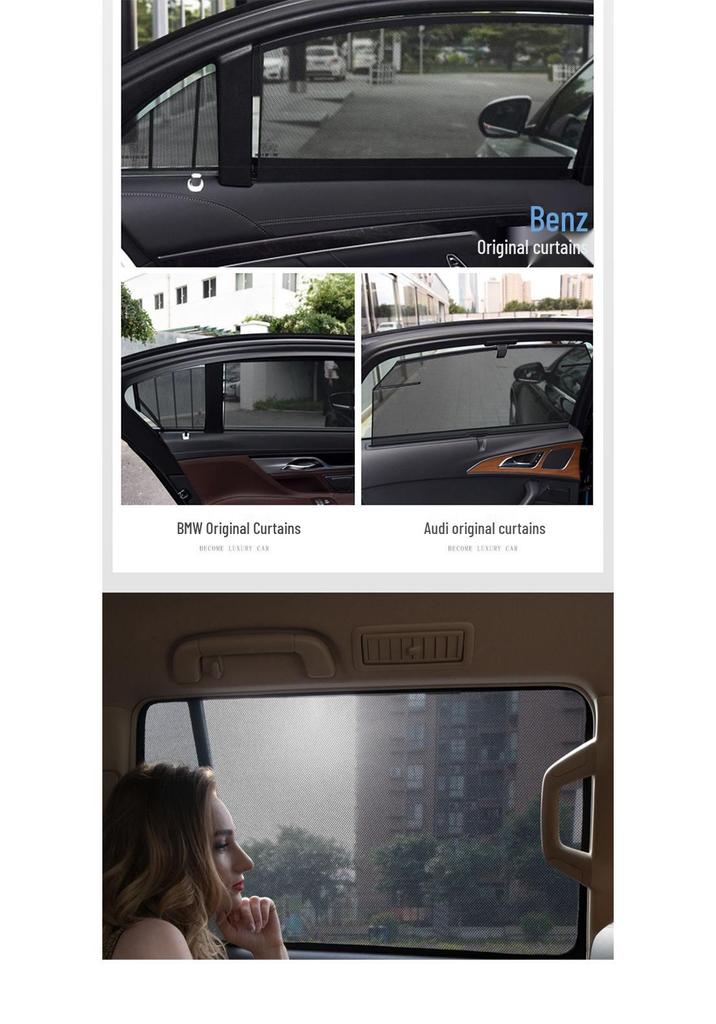 Lantu Dreamer Magnetic Car Window Sunshade Mesh Curtain