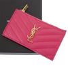 607915 Card Case Pink Calfskin Women