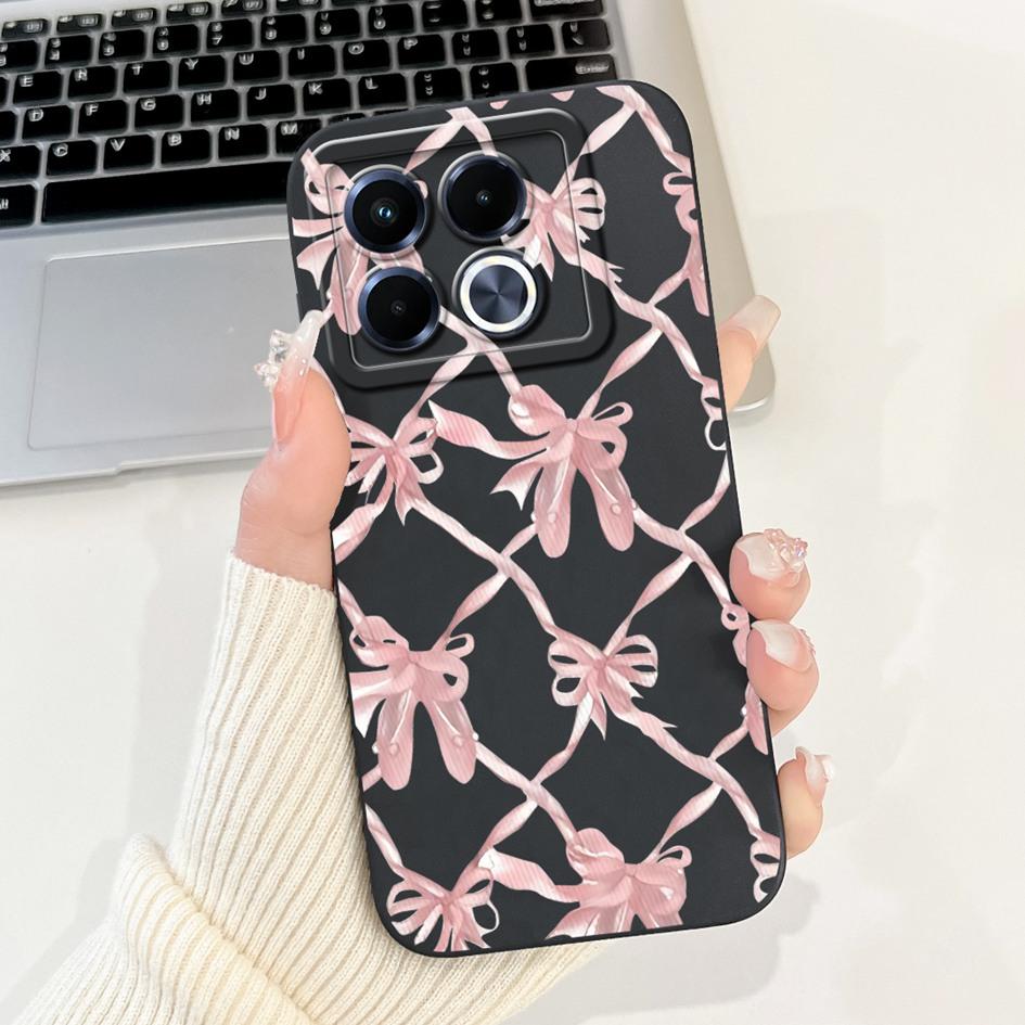 For Infinix Note 40 5G Case Cartoon Rabbit Flower Anti Slip Bumper Soft Silicone Cover For Infinix Note40 X6852 X6851 Phone Case