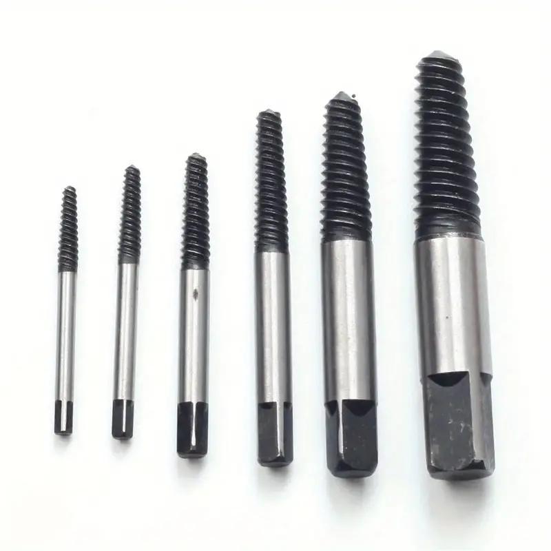 5/6Pcs Screw Extractor Metal Drill Bit Set Damaged Screws Remover Extractor Woodworking Tools Broken Bolt Water Pipe Extractor
