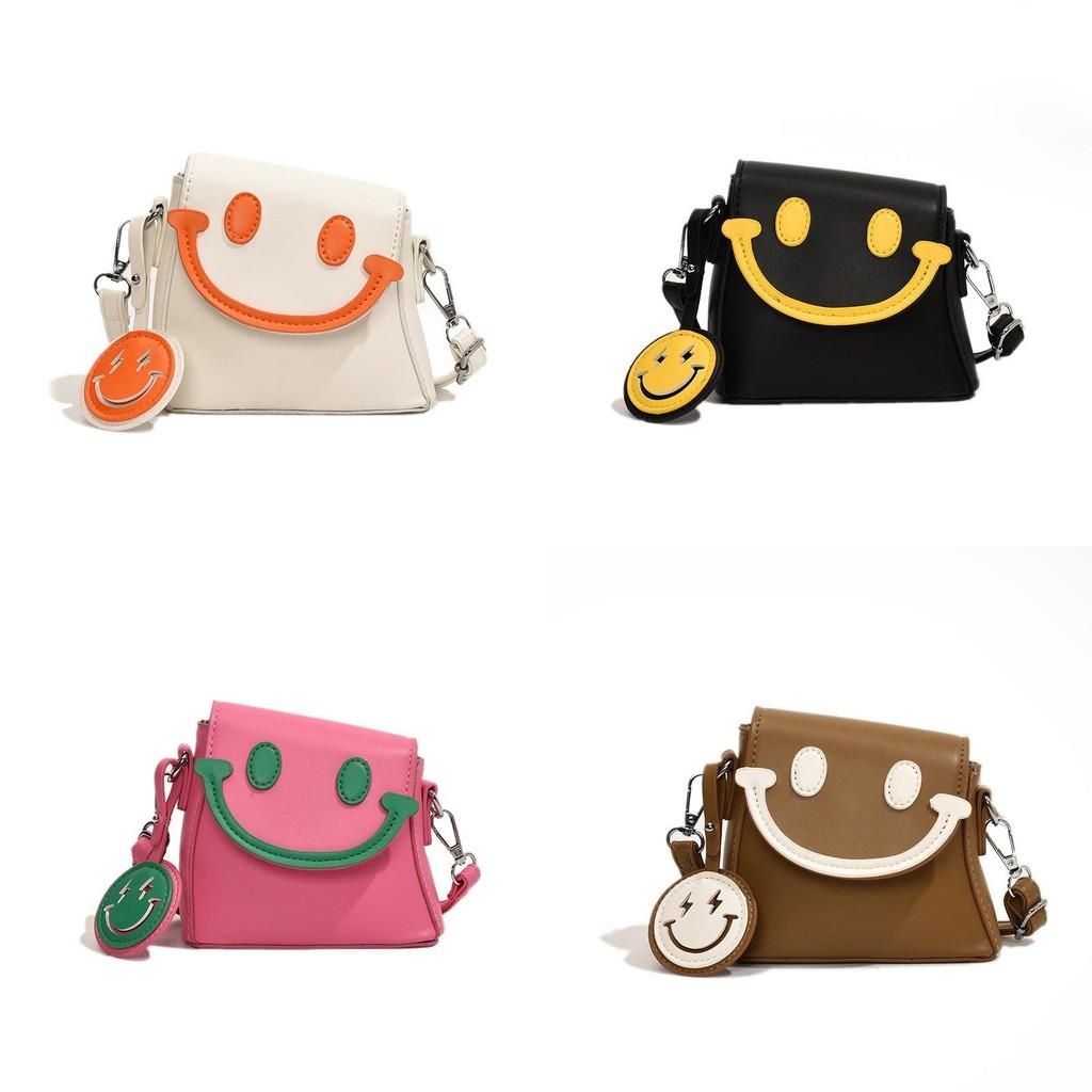 Fashionable Cute And Princess Shoulder Bag Trendy Smiley Face Design Kids For