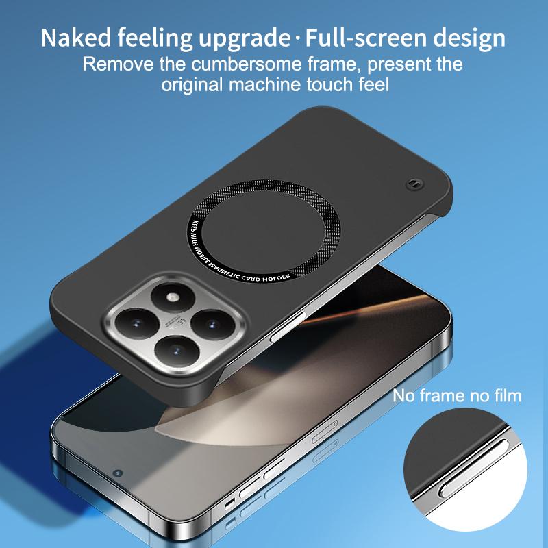 Ultra-thin Anti-fingerprint Borderiess For MagSafe Charge Case For Xiaomi 17 Ultra 15 14 13 12 T/Pro 5G PC Shockproof Hard Cover