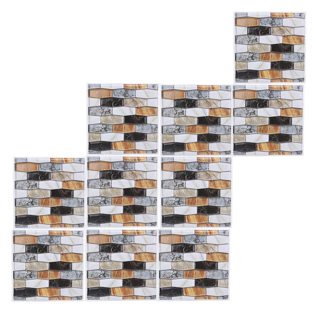 10PCS Self Adhesive Tile Sticker Anti Collision Wallpaper for Living Room Home Decoration