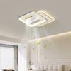Square Round Leaf Less Fan Light Full Spectrum LED Bright Eye Protection Ceiling Light 180 Degree Blowing Cool and Silent