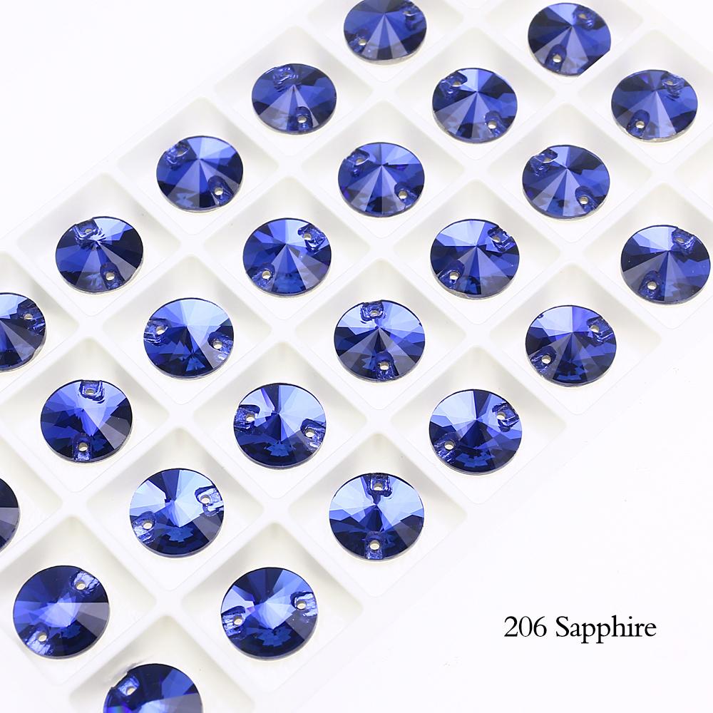 Dongzhou Crystals Rivoli Shaped Flatback Sew On Rhinestones Non Hotfix Crystal Beads Garment Shoes Sewing Accessories