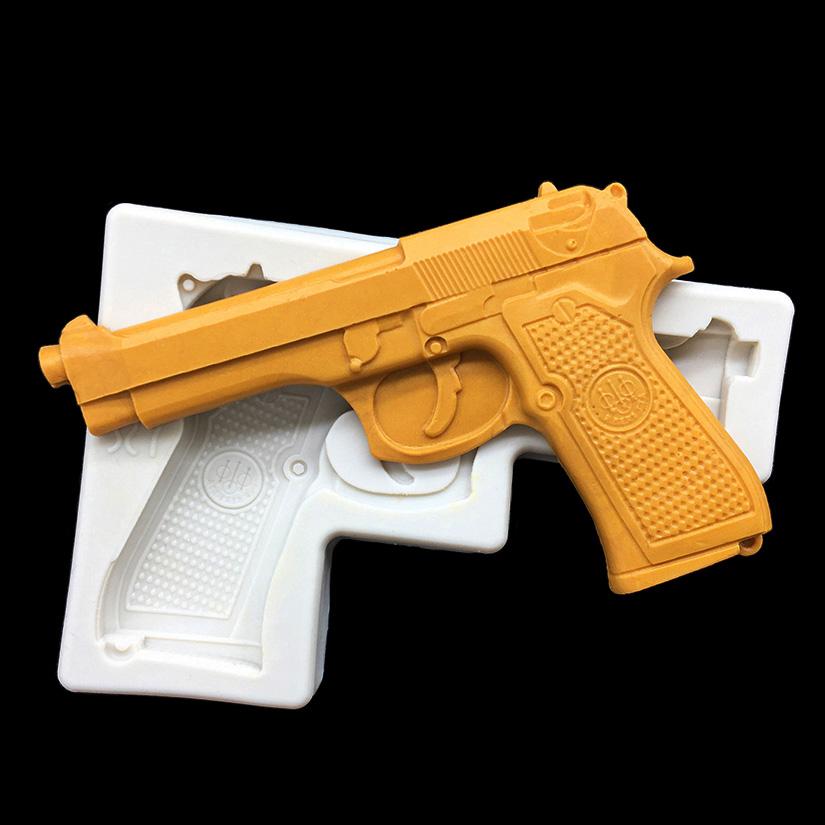 

Пистолет-пистолет, ручная граната, пуля, силиконовая форма для кексов Sugarcraft, шоколадная форма для выпечки, помадка, инструменты для украшения торта