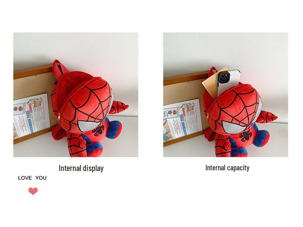 Rucsac de pluș Spider-Man Cartoon: Geantă de telefon mobil părinte-copil pentru copii