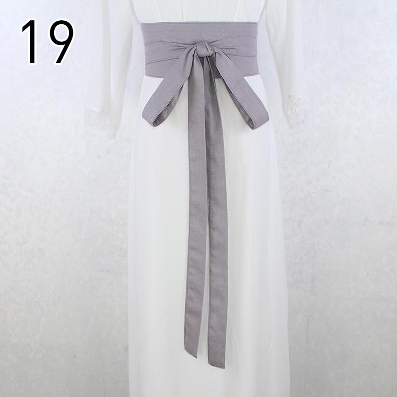 360cm Traditional Chinese Hanfu Waist Belt Cotton Linen Long Silk Sash Antique Elegant Solid Color Dress Decor for Women