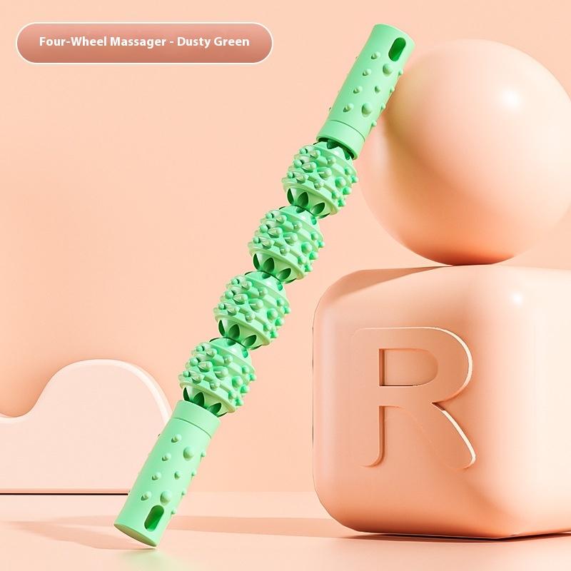 Gear Massage Stick Yoga Deep Muscle Relaxation Massage Shaft Personal Training Fascia Roller Plastic Roller Stick Shaft Fitness