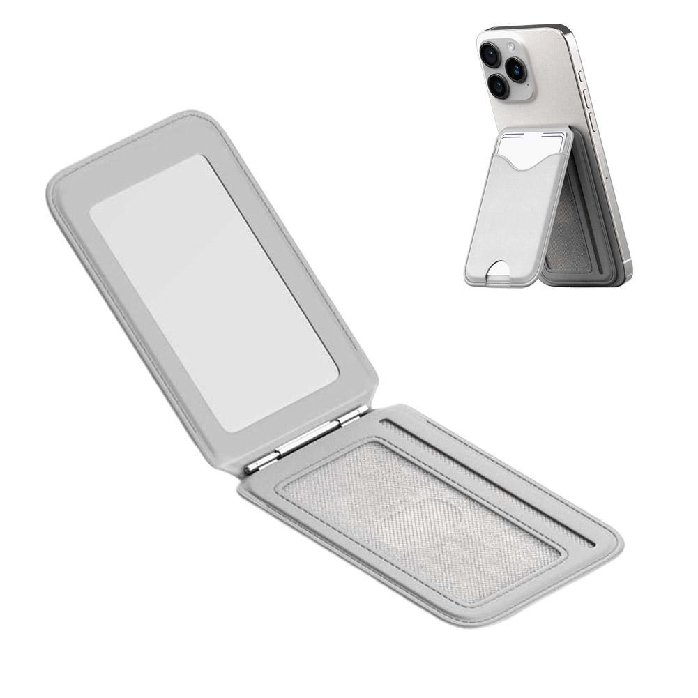 For MagSafe Card Holder With Mirror Multi-Card Slot Wallet Card Holder Stand Magnetic Multi-Card Slot Case For IPhone 17 16 15