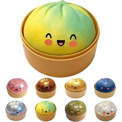 Bollo Blando Brillante - Bollo con Purpurina, Compresa Sensorial de Levantamiento Lento para Alivio del Estrés, Ideal para Estudiantes Ansiosos y Profesionales de Oficina