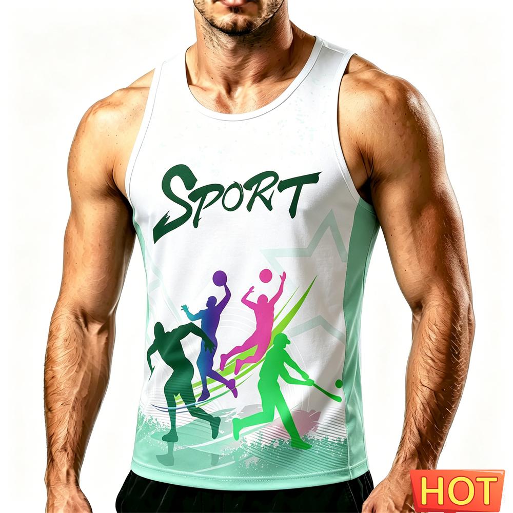 Outdoor Football Sports Men's Tank Top Summer Quick Dry Training Vest Fashion Gym T-shirt Professional Running Sleeveless Shirt