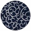 Endo Shoji TKG Paper Coasters, Navy Blue with Arabesque Pattern (100 Pieces), Round, 90mm Diameter, 1mm Thick, a Must-Have for Evening Drinks, Commerc