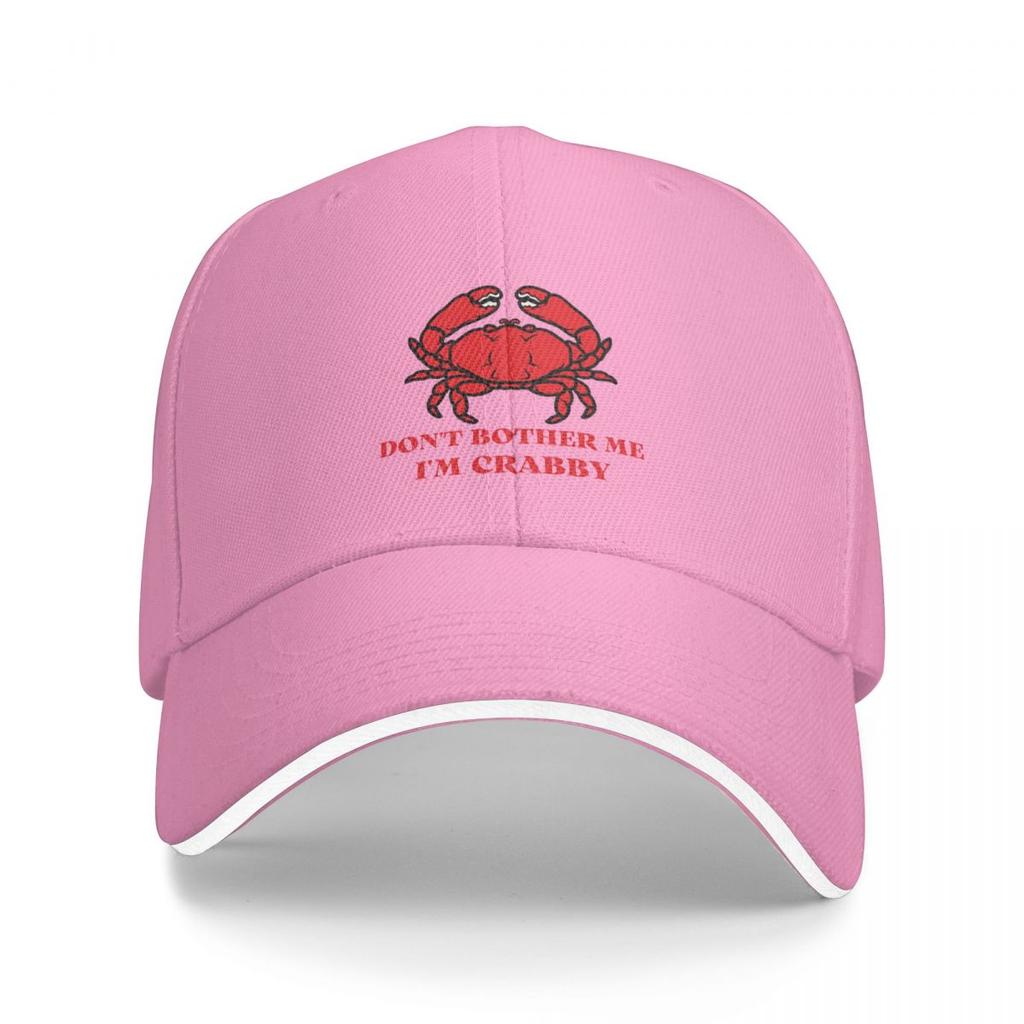 Don't Bother Me I'm Crabby Baseball Caps Snapback Unisex Women Hats Casual Cap Hip Hop Baseball Hat Polychromatic Customizable