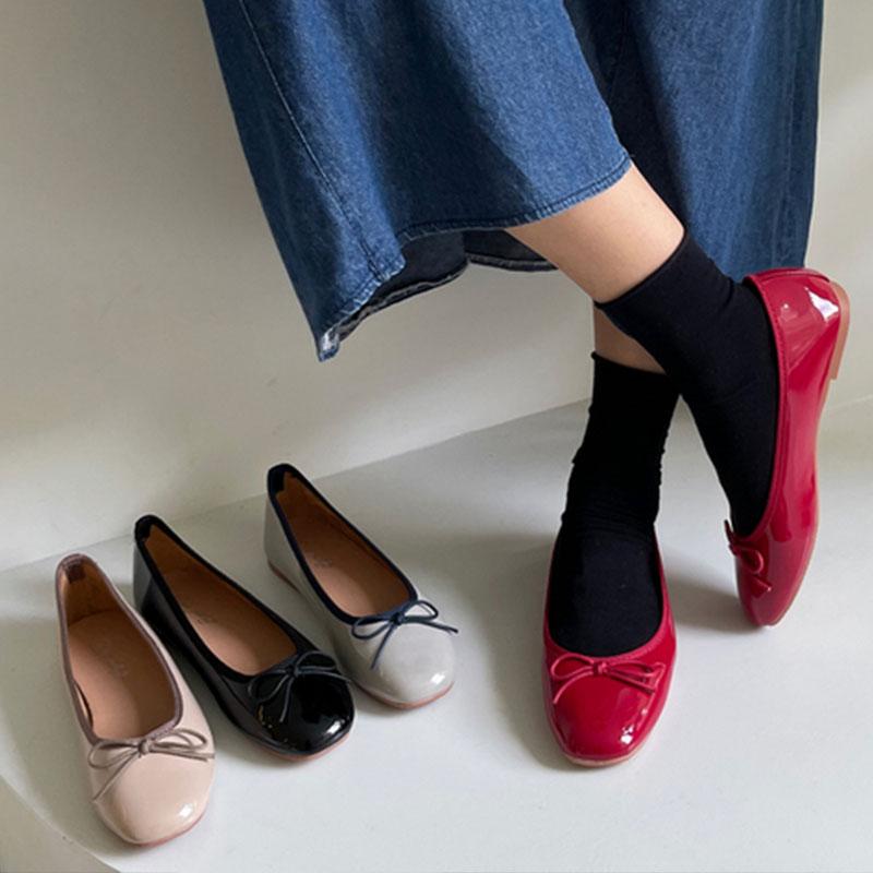 Fashion Footwear Fashion Butterfly-Knot Women Ballet Flats Dance Shoes Shallow Female Soft Round Toe Ladies Flats With Shoes Slides
