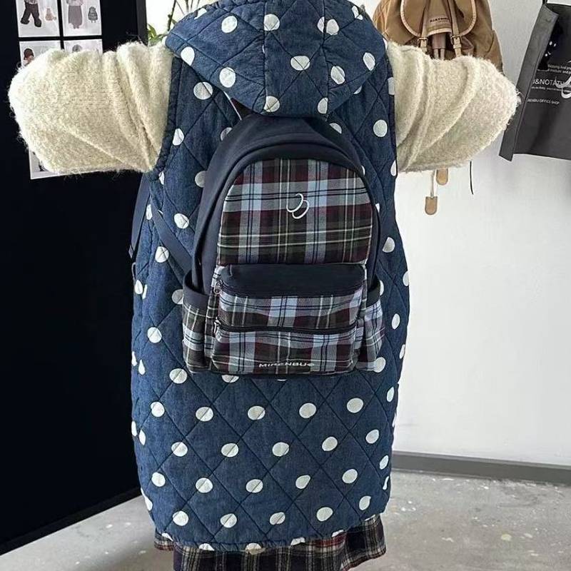 Polyester Soft Book Backpack With Zipper Closure For Daily Use