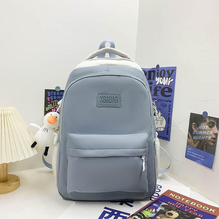 Schoolbag Korean version of the new small fresh simple fashion versatile large capacity schoolbag junior high school high school student backpack