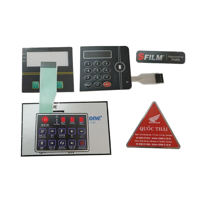 Custom PVC Membrane Switch Panel with LED and Touch Key Stickers