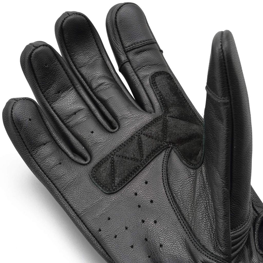Daytona Motorcycle Gloves, Leather (Goat Leather), Spring, Summer, Autumn, Winter, Smartphone Compatible, Soft Protector, Vintage Line Gloves, HBG-063