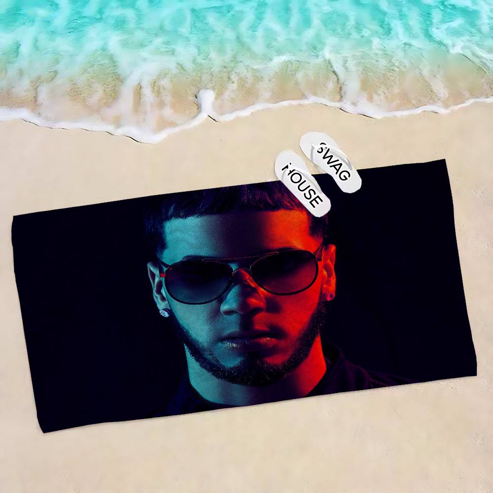 Rapper A-Anuel AA Microfiber Printed Beach Towel Mountain Climbing Yoga Beach Swimming Running Absorbent Soft Towel