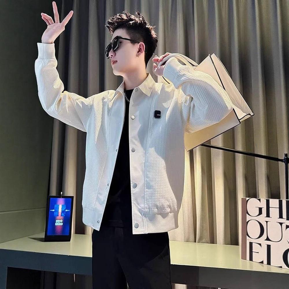 Lapel Jacket Men's Autumn Trendy Brand Ruffian Handsome Men's Coat 2025 New Men's Casual Clothes