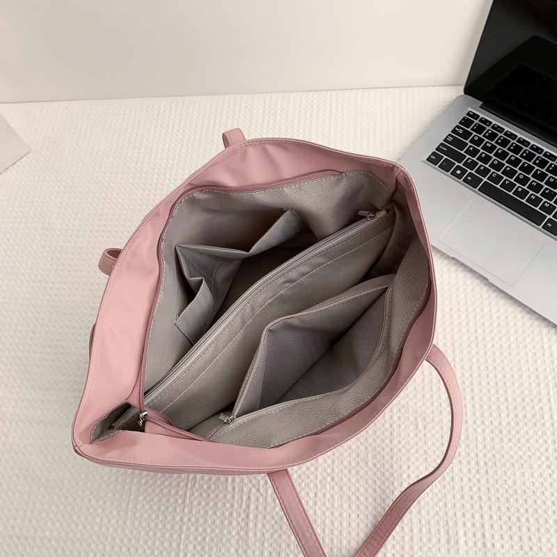 Pendlertasche fürs Klassenzimmer, Canvas-Tasche, wasserdicht, Nylontasche, große Tasche, lässig, Damen, großes Fassungsvermögen, Umhängetasche