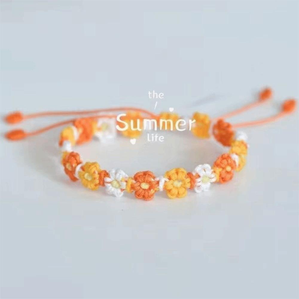 Small Chrysanthemum Woven Bracelet Braided Rope Knot Bracelets For Lovers
