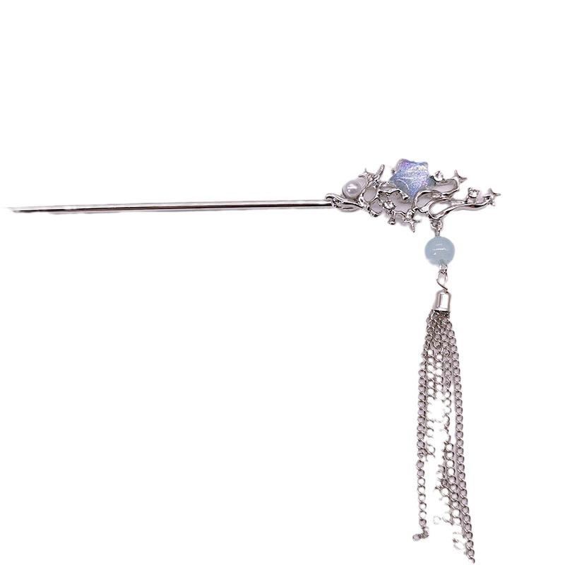 Moonstone Tassel Hairpin: Elegant Ancient-Style Accessory for Women