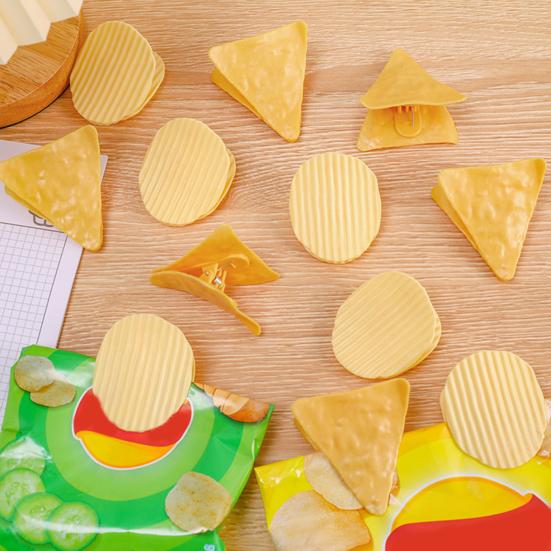 2 Stück Kartoffelchip-Verschlussklammern Kreative Snackbeutel-Clips Lustige Lebensmittelaufbewahrungs-Clips für Küche Büro Studenten Party