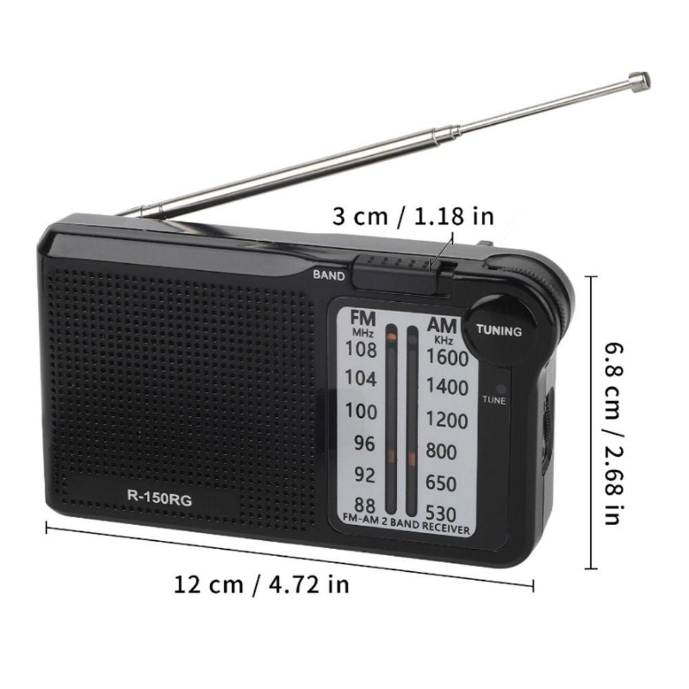 Rechargeable AM/FM Radio 150RG Small Radio Pointer Radio Pocket Radio  Travel