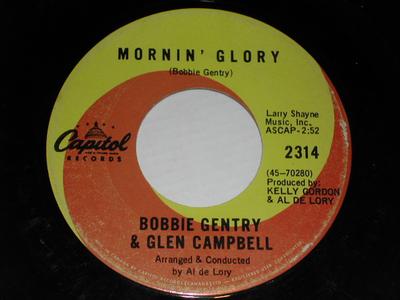 7inch Record BOBBIE GENTRY & GLEN CAMPBELL - Mornin' Glory 2314 Capitol Records 1968 US Folk Used