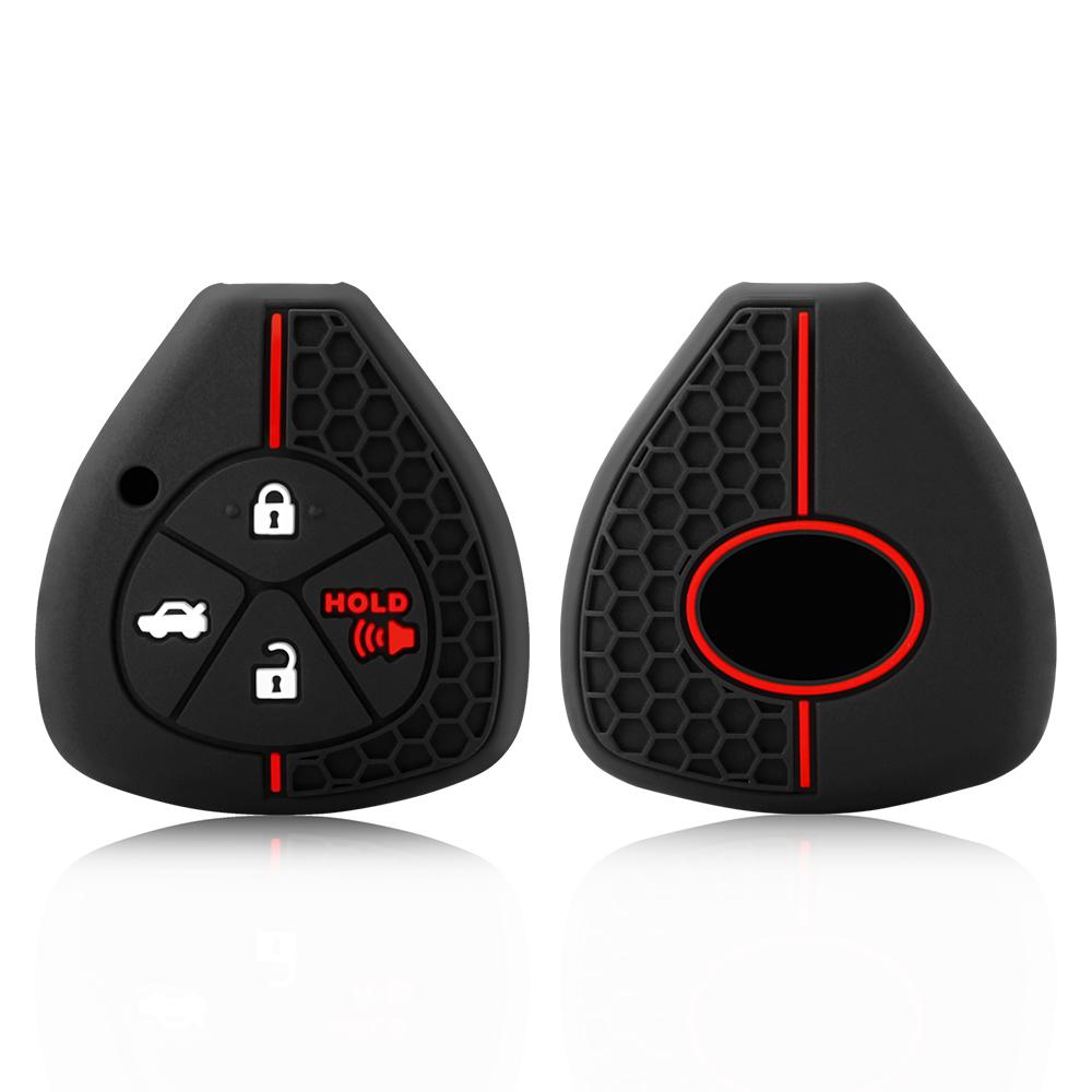 

Silicone Car Remote Key Case Cover Shell Fob for Toyota Yaris/Vitz Auris Mk I Corolla Verso Hilux 7 RAV4 Porte Camry