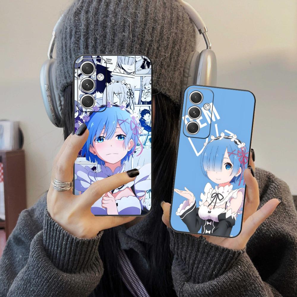 ReZero Rem Waifu Mobile Phone Case for Samsung Galaxy S26 S25 S24 S23 S22 S21 S20 Note20 Plus FE Ultra Colorful Cover Cellphones