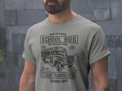 Schulbus T-Shirt Schülertransport Grafik T-Shirt Fahrergeschenk für Busliebhaber