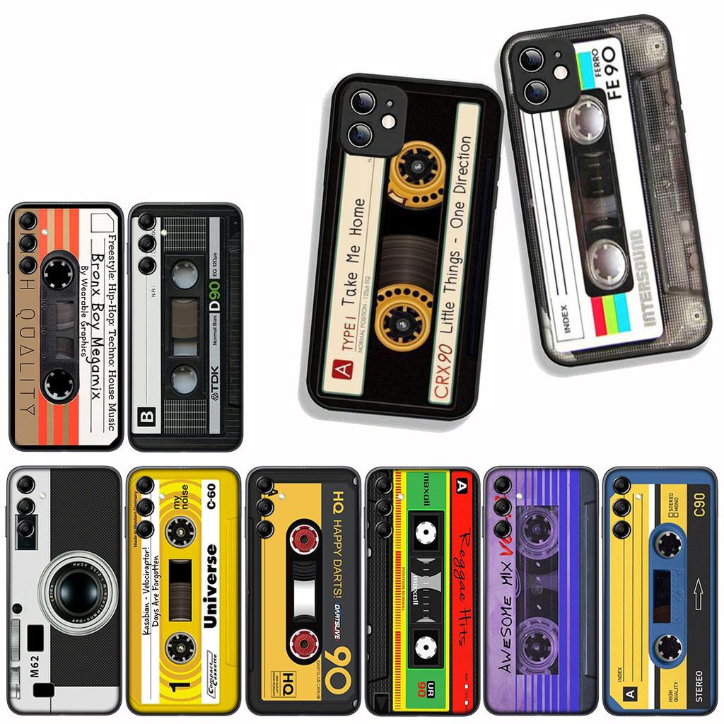 Hülle Cover für Apple iPhone 16 11 13 14 15 Pro Max 7 6 8 Plus SE2 SE3 + 16E SE 2022 Hülle Vintage Musikkassette Retro
