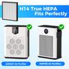 Replacement Filter Compatible with AIRFIRE AP304 and JOWSET AP303/AP304 Air Purifiers, H14 HEPA Filter Designed for Kids & Pets