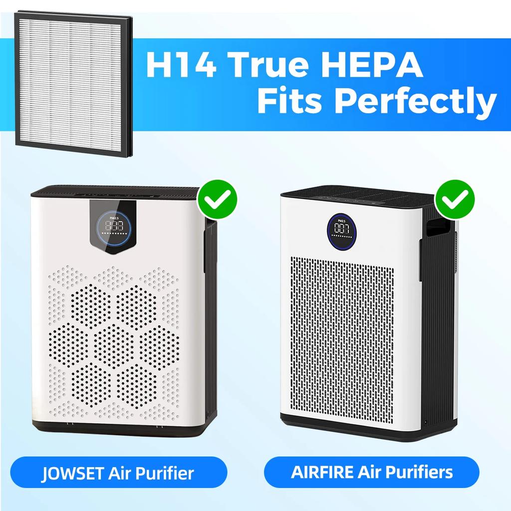 Replacement Filter Compatible with AIRFIRE AP304 and JOWSET AP303/AP304 Air Purifiers, H14 HEPA Filter Designed for Kids & Pets